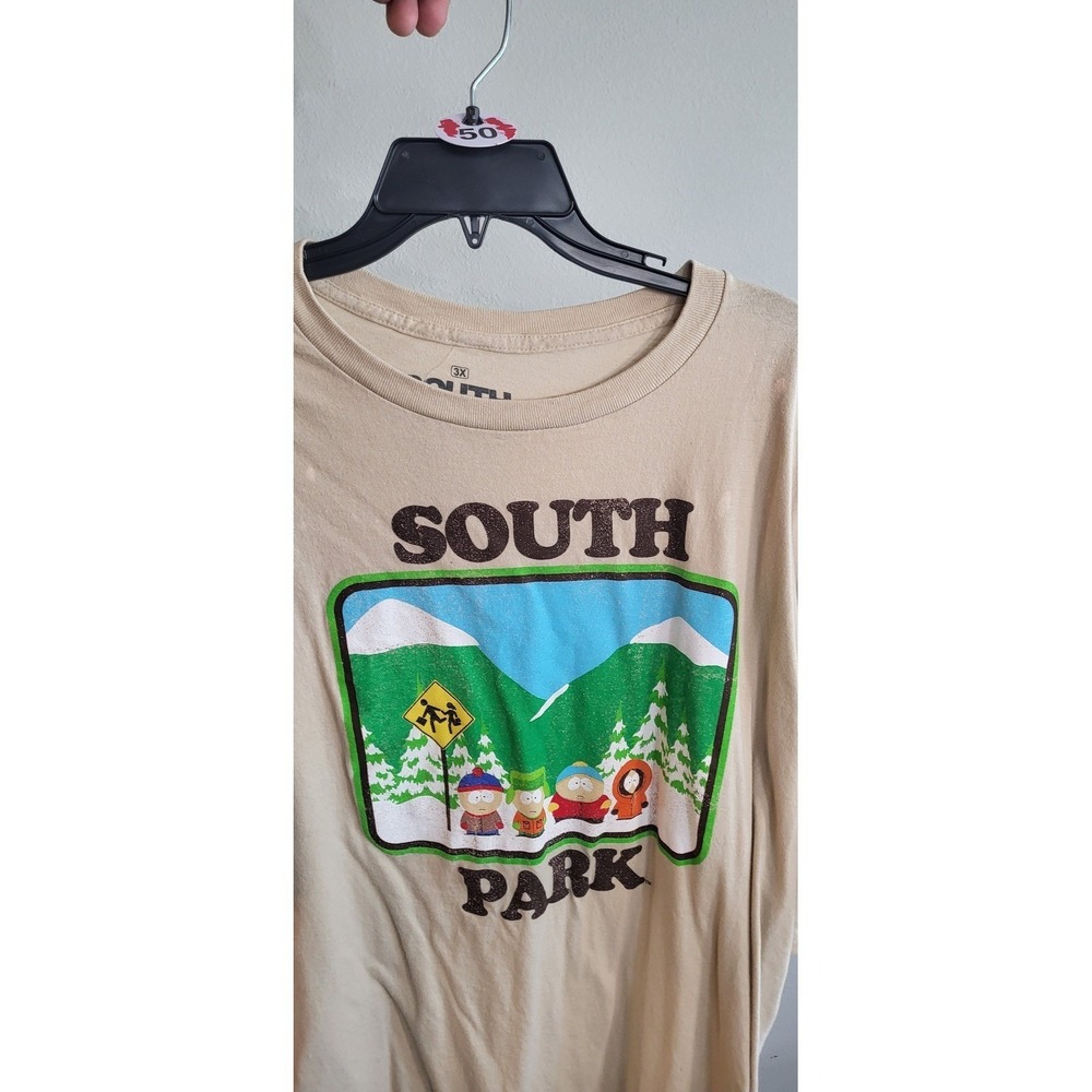 #50 3XL SOUTHPARK GRAPHIC TEE BEIGE SUPER SOFT